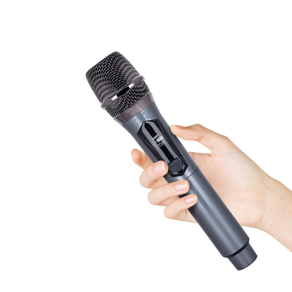 Plug and Play Wireless Microphone Rechargeable Karaoke Mic for Singing Speeches Events Gold Kemu |Fashion Home Kitchen Beauty