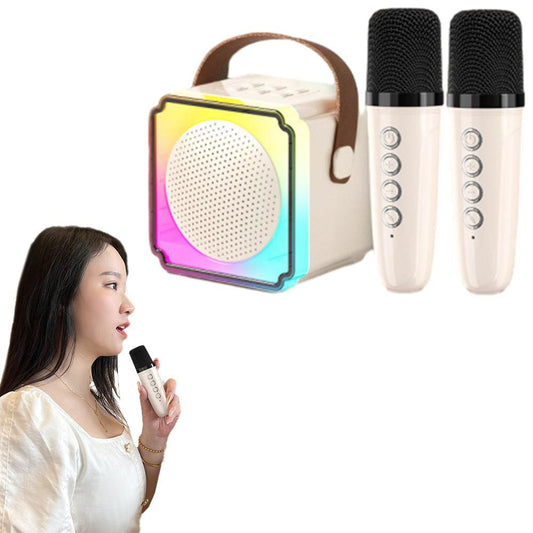 Mini Karaoke Machine with 2 Wireless Microphones Portable Bluetooth Speaker Kemu |Fashion Home Kitchen Beauty
