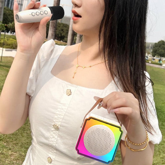 Mini Karaoke Machine with 2 Wireless Microphones Portable Bluetooth Speaker Kemu |Fashion Home Kitchen Beauty