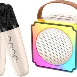 Mini Karaoke Machine with 2 Wireless Microphones Portable Bluetooth Speaker Kemu |Fashion Home Kitchen Beauty