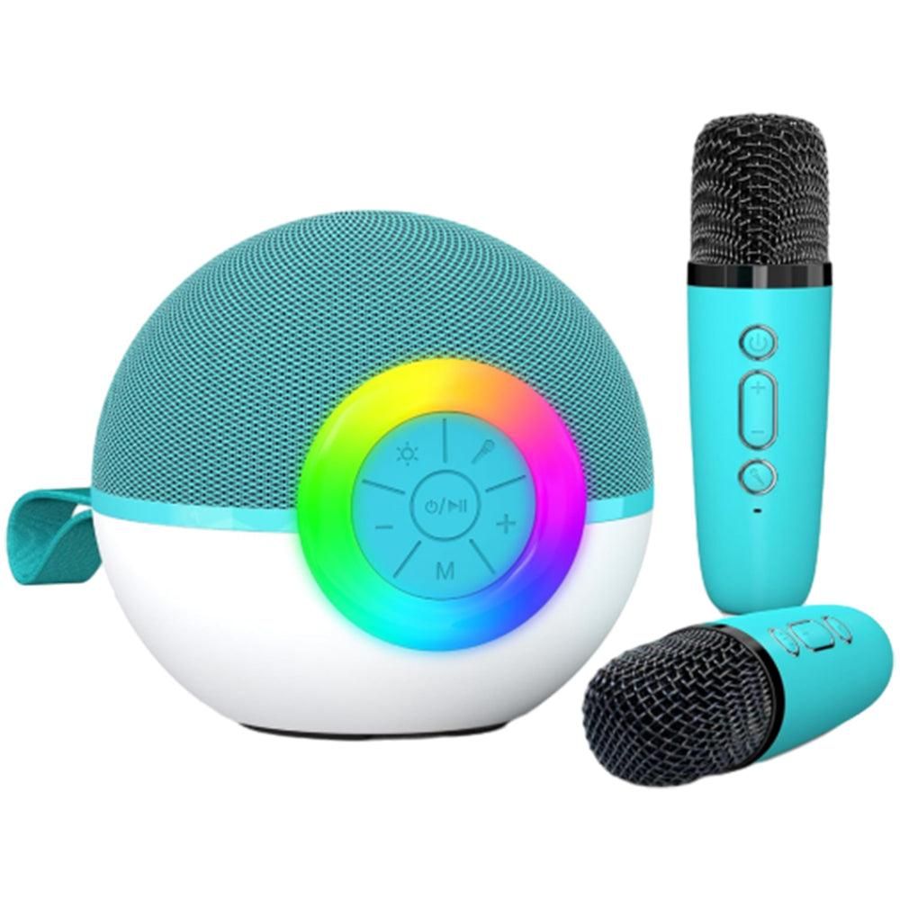 Portable Karaoke Microphone Machine Mini Bluetooth Speaker with 2 Wireless Mics Pink Kemu |Fashion Home Kitchen Beauty