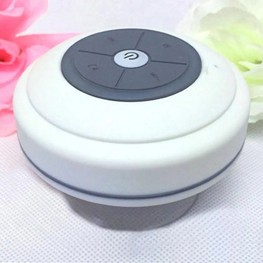 LED Bluetooth Portable Speaker with Suction Cup for Shower and Travel White Kemu |Fashion Home Kitchen Beauty