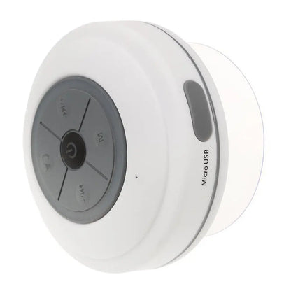 LED Bluetooth Portable Speaker with Suction Cup for Shower and Travel White Kemu |Fashion Home Kitchen Beauty