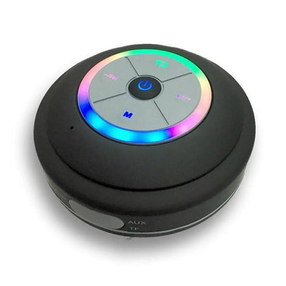 LED Bluetooth Portable Speaker with Suction Cup for Shower and Travel White Kemu |Fashion Home Kitchen Beauty