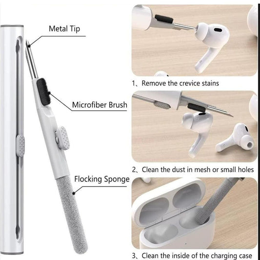 Compatible with Apple Airpods 4 Silicone Full Case Keychain and Cleaner Kit White Kemu |Fashion Home Kitchen Beauty