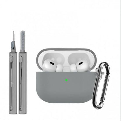 Compatible with Apple Airpods 4 Silicone Full Case Keychain and Cleaner Kit White Kemu |Fashion Home Kitchen Beauty