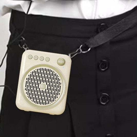 Portable Bluetooth Voice Amplifier Rechargeable Speaker with Wired Microphone Beige Kemu |Fashion Home Kitchen Beauty