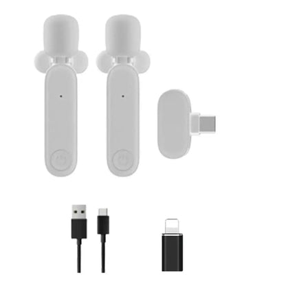 2.4G Wireless Lavalier Microphone Plug and Play Mic for Android iPhone iPad Vlog Live Stream White Kemu |Fashion Home Kitchen Beauty