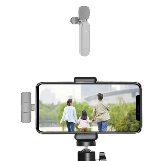 2.4G Wireless Lavalier Microphone Plug and Play Mic for Android iPhone iPad Vlog Live Stream White Kemu |Fashion Home Kitchen Beauty
