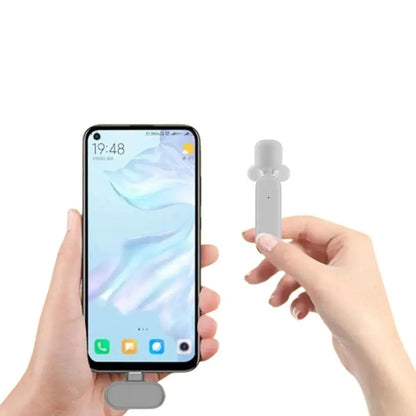 2.4G Wireless Lavalier Microphone Plug and Play Mic for Android iPhone iPad Vlog Live Stream White Kemu |Fashion Home Kitchen Beauty