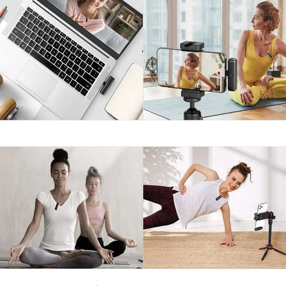 2.4G Wireless Lavalier Microphone Plug and Play Mic for Android iPhone iPad Vlog Live Stream White Kemu |Fashion Home Kitchen Beauty