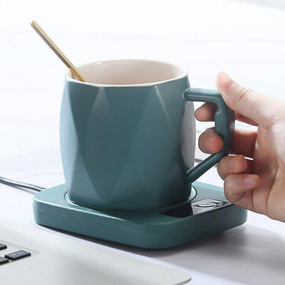 Electric Coffee Mug Warmer Milk Food Hot Plate Cup Warmer for Home Office Green Kemu |Fashion Home Kitchen Beauty