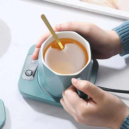 Electric Coffee Mug Warmer Milk Food Hot Plate Cup Warmer for Home Office Green Kemu |Fashion Home Kitchen Beauty