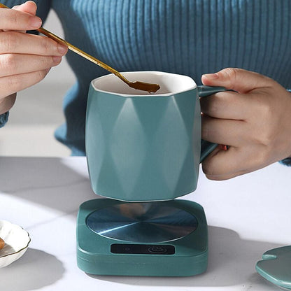 Electric Coffee Mug Warmer Milk Food Hot Plate Cup Warmer for Home Office Green Kemu |Fashion Home Kitchen Beauty