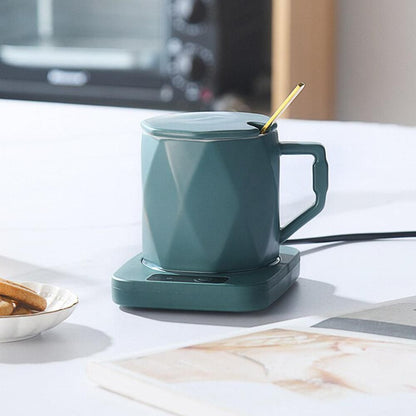 Electric Coffee Mug Warmer Milk Food Hot Plate Cup Warmer for Home Office Green Kemu |Fashion Home Kitchen Beauty