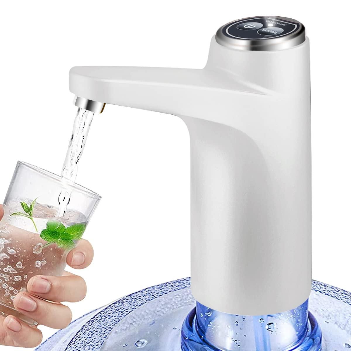 Electric Water Dispenser Pump Automatic Water Bottle Pump for Universal Bottle White Kemu |Fashion Home Kitchen Beauty