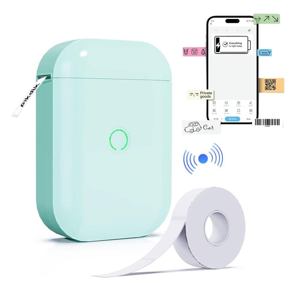 Portale Label Printer Wireless Bluetooth Label Maker Machine with Label Paper White