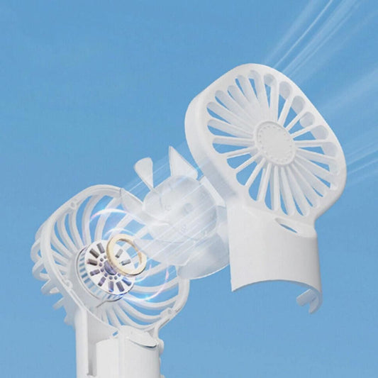Handheld Misting Fan - Portable Rechargeable Spray Cooling Fan for Home & Office White