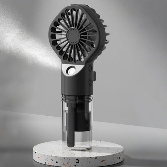 Handheld Misting Fan - Portable Rechargeable Spray Cooling Fan for Home & Office Black