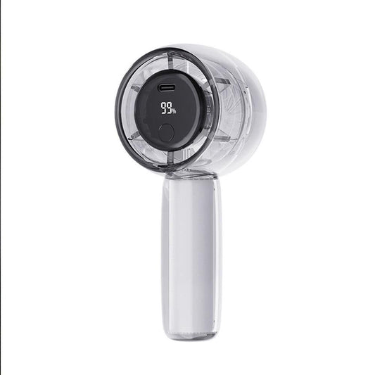 Mini Transparent Handheld Fan with LED Color Display and Rechargeable Battery Green Kemu |Fashion Home Kitchen Beauty
