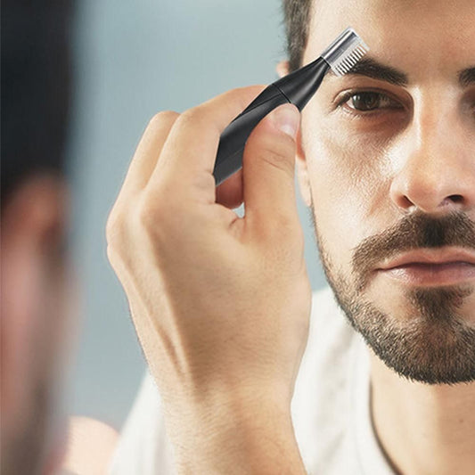 2-in-1 Electric Nose Hair Trimmer For Men Replaceable Eyebrow Body Hair Clipper Kemu |Fashion Home Kitchen Beauty