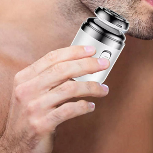 2-in-1 Electric Shaver for Men Mini Beard Nose Hair Razor Rechargeable Pocket Capsule Razor White Kemu |Fashion Home Kitchen Beauty