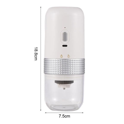 1pc Portable Electric Burr Coffee Grinder Grey 18.8cm 13W USB Rechargeable Kemu |Fashion Home Kitchen Beauty