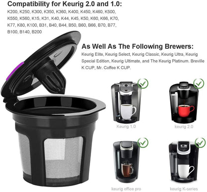 6 Pack Reusable K Cups For Reusable K CUP Coffee Filter Refillable Single