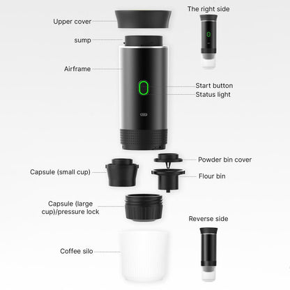 Portable Coffee Machine For Car Home Travel 3 In 1 Cordless Electric Coffee Maker Work Kemu |Fashion Home Kitchen Beauty