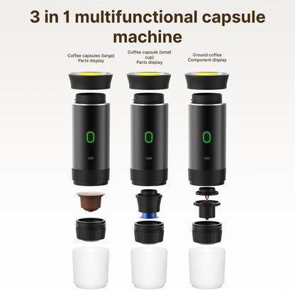Portable Coffee Machine For Car Home Travel 3 In 1 Cordless Electric Coffee Maker Work Kemu |Fashion Home Kitchen Beauty