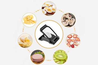 Aluminum Alloy Egg Slicer for Hard Boiled Eggs Strawberry Slicer for Salad-Black - Kemu |Fashion Home Kitchen Beauty