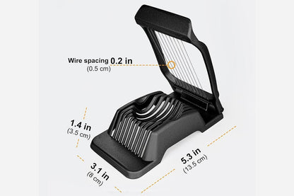 Aluminum Alloy Egg Slicer for Hard Boiled Eggs Strawberry Slicer for Salad-Black - Kemu |Fashion Home Kitchen Beauty
