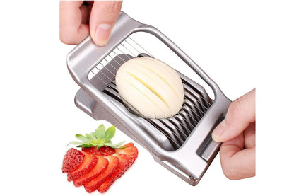 Aluminum Alloy Egg Slicer for Hard Boiled Eggs Strawberry Slicer for Salad-Black - Kemu |Fashion Home Kitchen Beauty