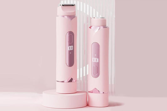 2-in-1 Electric Shaver and Bikini Trimmer with Display Facial Hair Remover-Pink Kemu |Fashion Home Kitchen Beauty