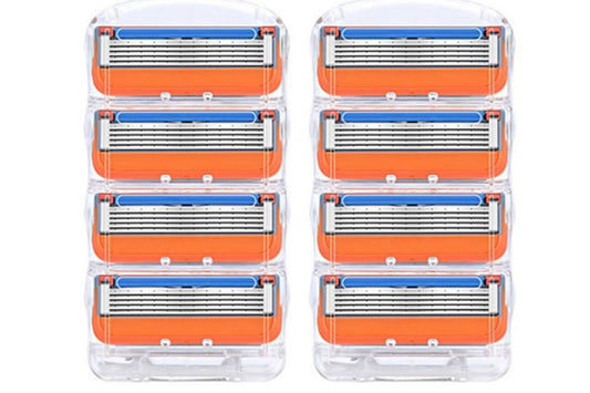 2 Sets of 4 Pcs Replacement 5 Blades Razor Blades for Men Razor Refills for Gillette