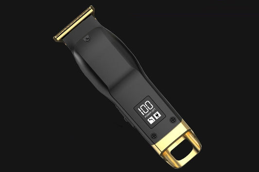 Rechargeable Men Hair Clipper Wet Dry Use for Home Dorm Barber Shop-Gold