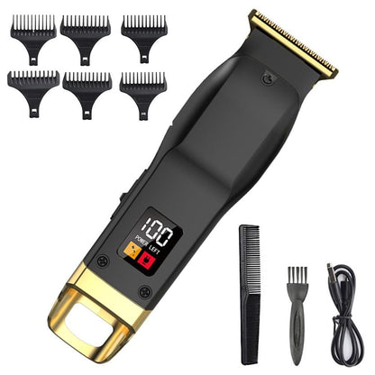 Rechargeable Men Hair Clipper Wet Dry Use for Home Dorm Barber Shop-Gold