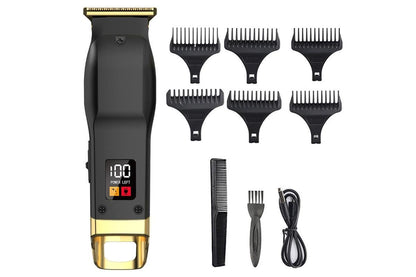 Rechargeable Men Hair Clipper Wet Dry Use for Home Dorm Barber Shop-Grey