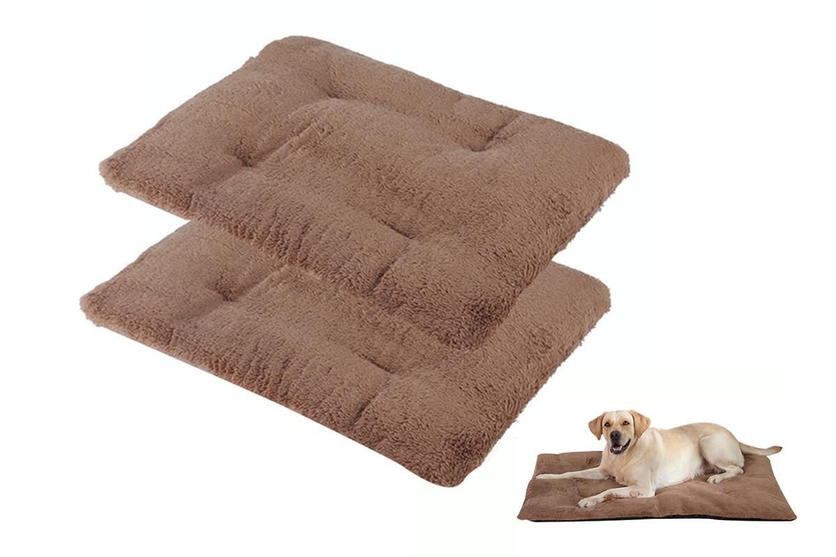 2Pcs Pet Blanket Self-Heating Bed Pad Cat Dog Self-Warming Cushion-Grey L