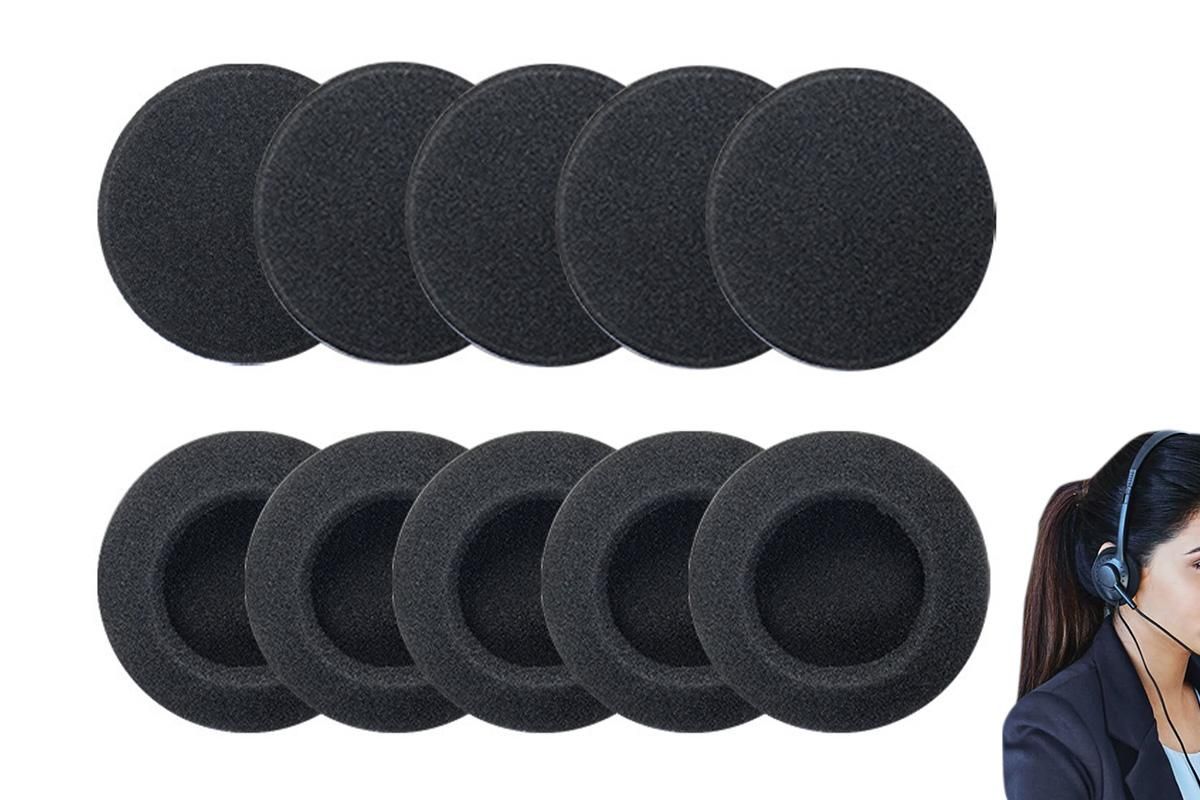 10 PCS Replacement Ear Pads Foam Cushion Covers for Headphones Ear Cushions - L