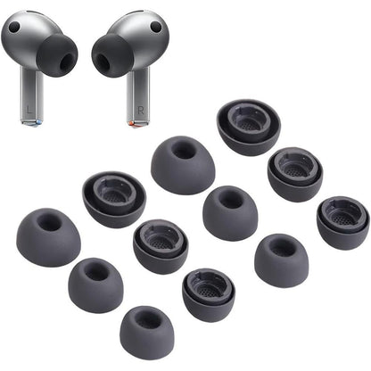 12Pcs Silicone Ear Tips for Samsung Galaxy Buds3 Pro Earbud Covers-Black Kemu |Fashion Home Kitchen Beauty