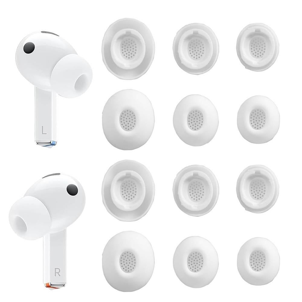 12Pcs Silicone Ear Tips for Samsung Galaxy Buds3 Pro Earbud Covers-White Kemu |Fashion Home Kitchen Beauty