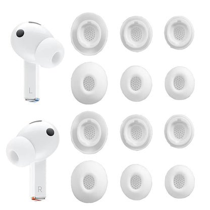 12Pcs Silicone Ear Tips for Samsung Galaxy Buds3 Pro Earbud Covers-White Kemu |Fashion Home Kitchen Beauty