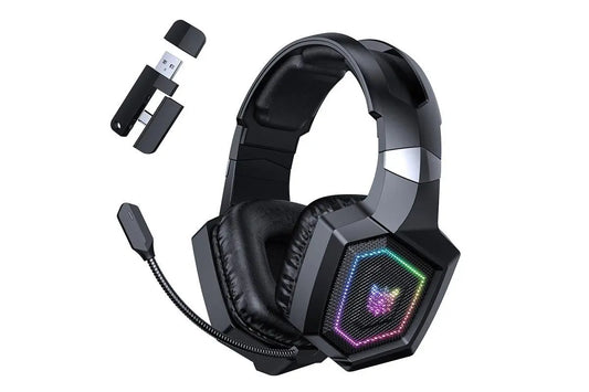 2.4GHz Wireless Gaming Headset with Flip Microphone for PC-Black Kemu |Fashion Home Kitchen Beauty