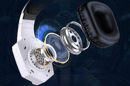 2.4GHz Wireless Gaming Headset with Flip Microphone for PC-White Kemu |Fashion Home Kitchen Beauty