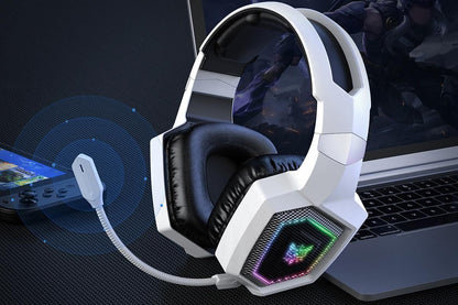 2.4GHz Wireless Gaming Headset with Flip Microphone for PC-White Kemu |Fashion Home Kitchen Beauty
