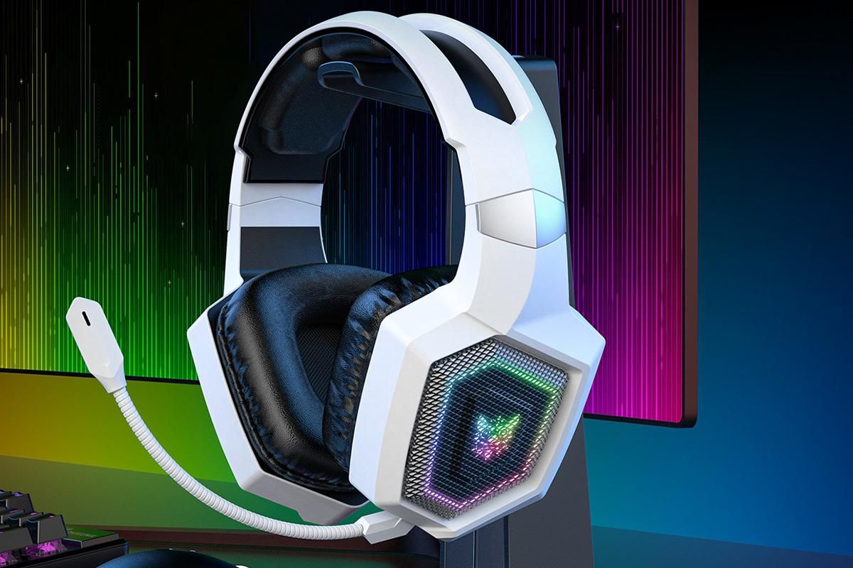 2.4GHz Wireless Gaming Headset with Flip Microphone for PC-White Kemu |Fashion Home Kitchen Beauty