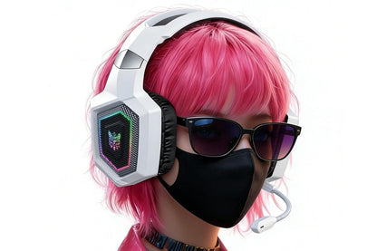 2.4GHz Wireless Gaming Headset with Flip Microphone for PC-White Kemu |Fashion Home Kitchen Beauty