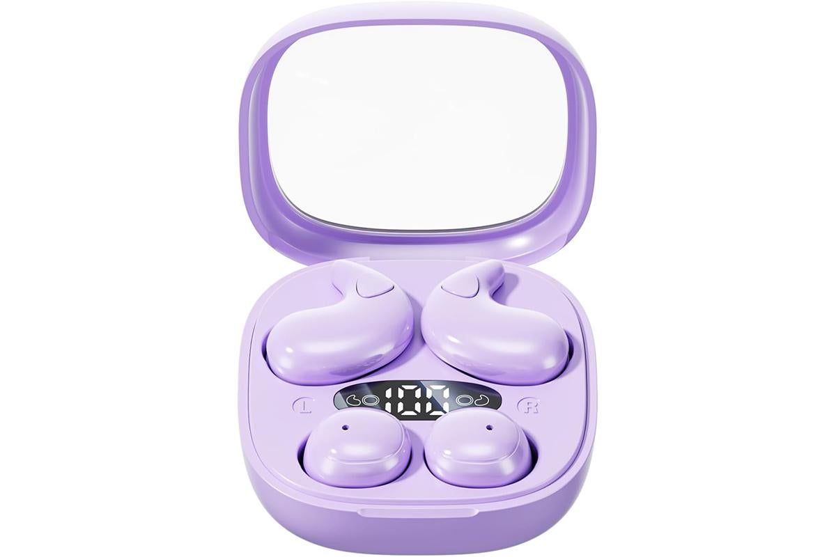 2 in 1 Side Sleeper Bluetooth Earphones Invisible Sleep Headphones-Purple Kemu |Fashion Home Kitchen Beauty