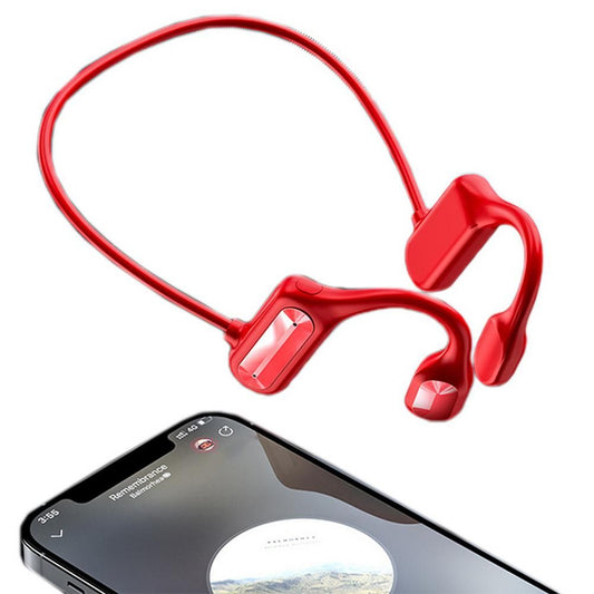 Bone Conduction Headphones Bone Conduction Bluetooth Earphones -Red Kemu |Fashion Home Kitchen Beauty